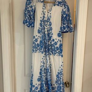 Blue Floral Maxi Dress
